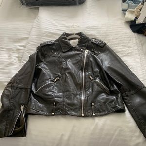 MANGO Leather Jacket